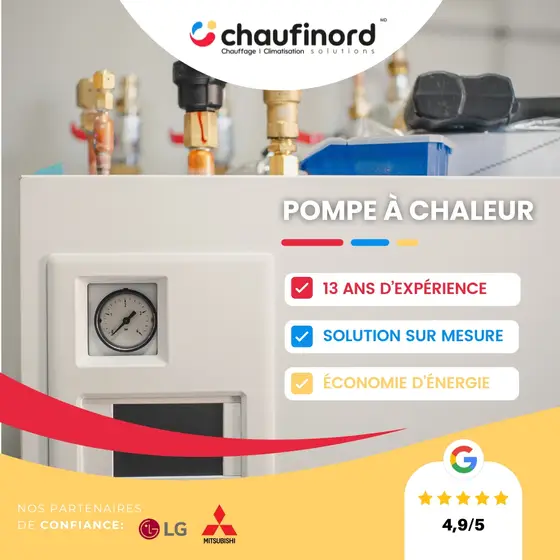 Créa Chaufinord, Pompe à chaleur et chauffage