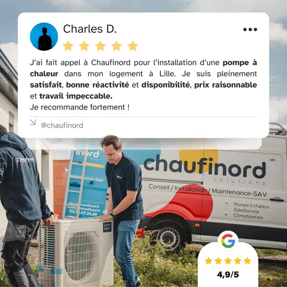 Créa Chaufinord, Pompe à chaleur et chauffage