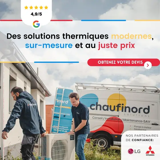 Créa Chaufinord, Pompe à chaleur et chauffage